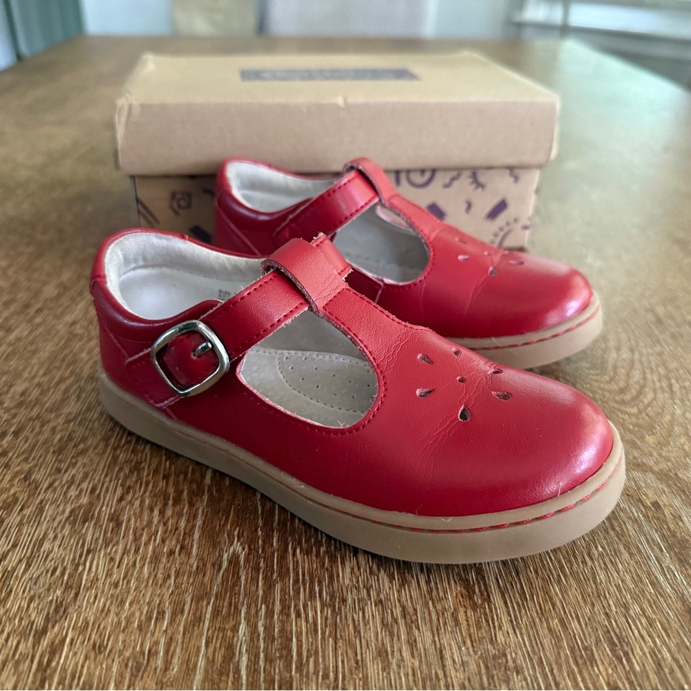 Kids' L'Amour Chelsea T-Strap Mary Jane - Red Shoes